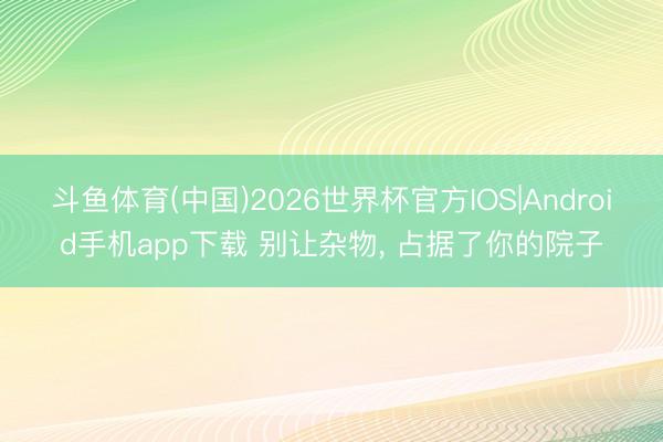斗鱼体育(中国)2026世界杯官方IOS|Android手机app下载 别让杂物， 占据了你的院子